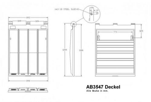 AB3547 Deckel - Serie 35 (Deckelbreite ~895mm)